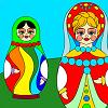 Russian dolls coloring